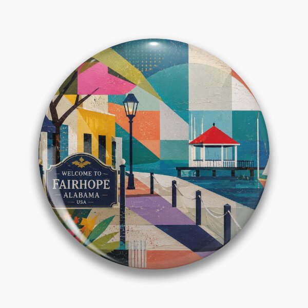Item preview, Fairhope, Alabama Illustration – Beautiful place in the United States of America. designed and sold by GalleryKauffeld.