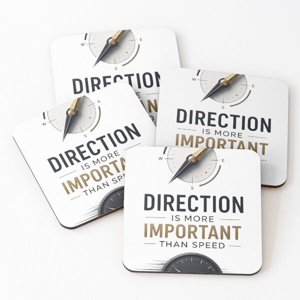 Item preview, Direction Is More Important Than Speed Motivational Quote Poster Design designed and sold by CreativeNest Prints.