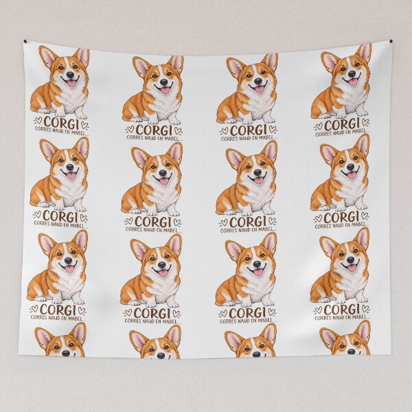 Item preview, Happy smiling Corgi Dog for Dogs lover designed and sold by SABEHAT.