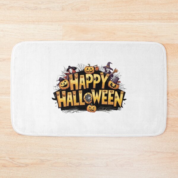 Item preview, Spooky Happy Halloween Marquee Sign with Witches, Jack-o'-Lanterns, and Spider Webs    designed and sold by interdesigner.
