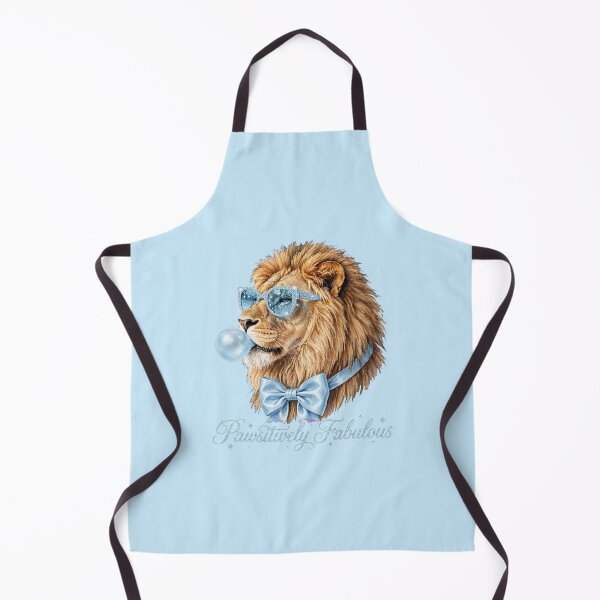 Item preview, Pawsitively Fabulous Blue Lion - Cute Blue Coquette Lion designed and sold by Vibe-Vary.