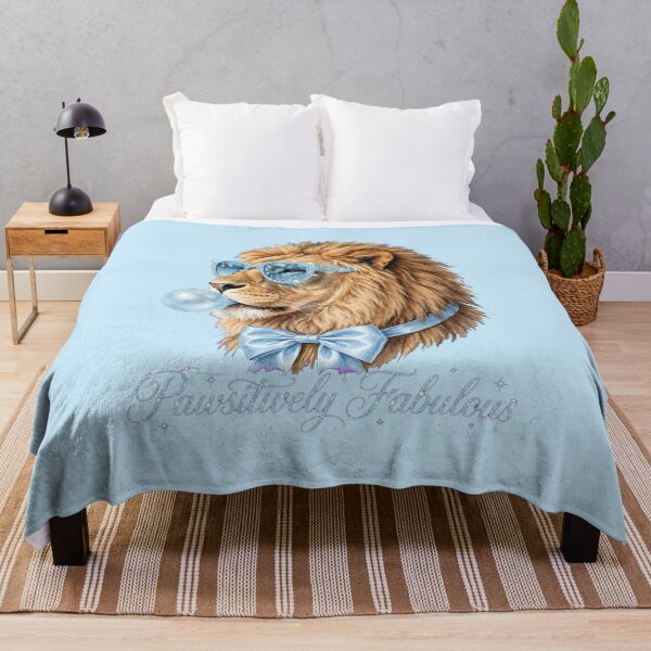 Item preview, Pawsitively Fabulous Blue Lion - Cute Blue Coquette Lion designed and sold by Vibe-Vary.