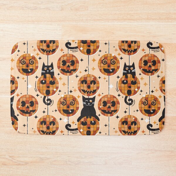 Item preview, Groovy halloween disco cat - black kitty orange retro balls designed and sold by SelmaCardoso.