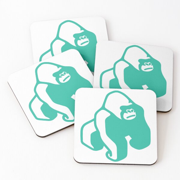 Item preview, Minimalist Teal Gorilla Silhouette Graphic designed and sold by Heaton-B-Design.