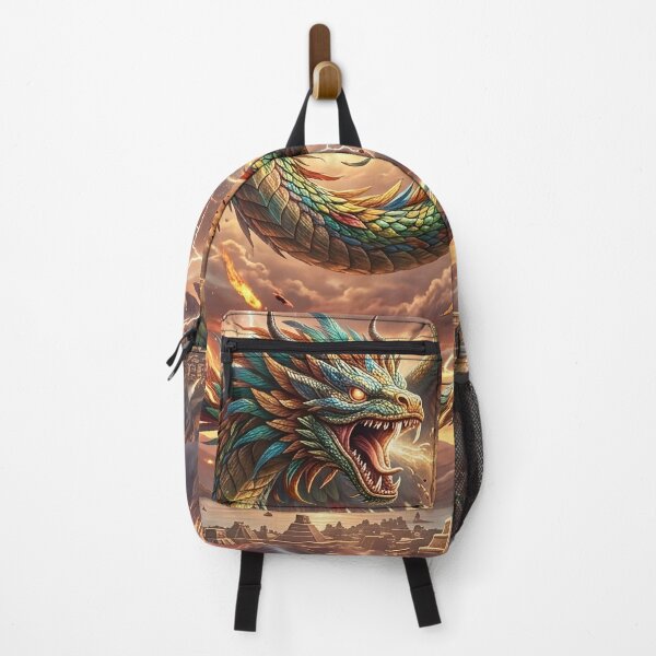 Item preview, Quetzalcoatl Soaring over Aztec Pyramid City designed and sold by Lucid Dream Pixel.