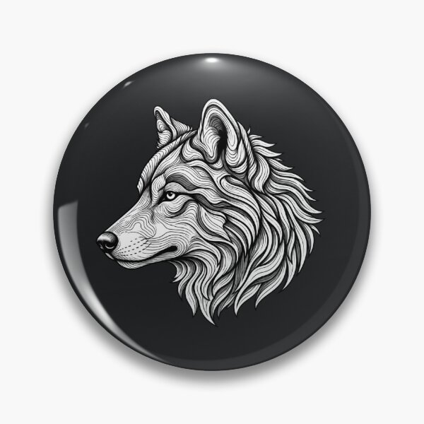 Item preview, Wolf Line Art | Black and White Wild Wolf Illustration designed and sold by MrDev.