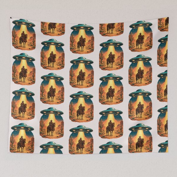 Item preview, Cowboy and UFO Encounter In the Desert designed and sold by erozzz.