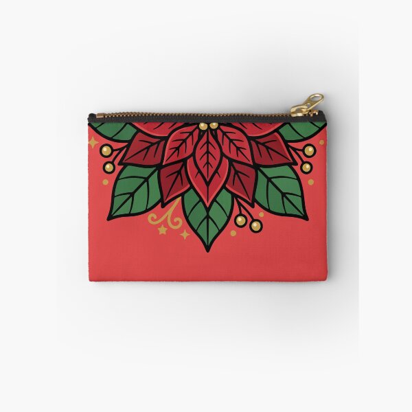 Item preview, Festive Christmas Poinsettia Flower Tattoo Illustration designed and sold by AIG - Andrei Ilie Graphics.