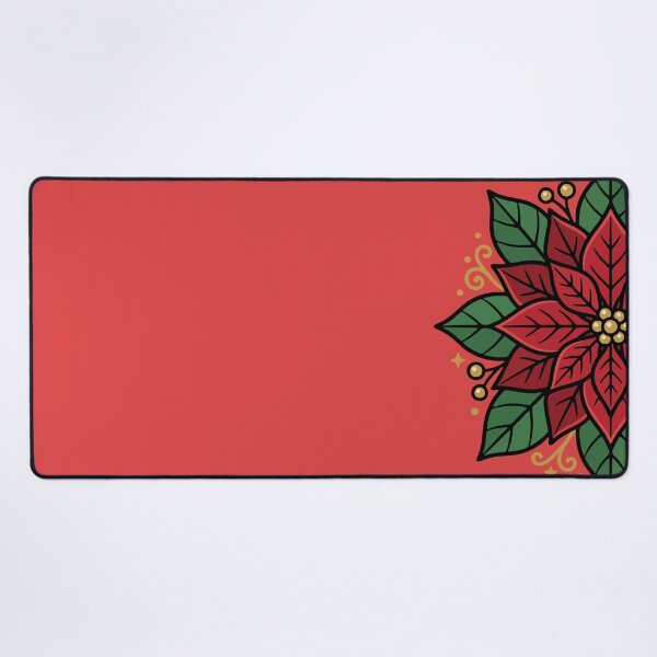 Item preview, Festive Christmas Poinsettia Flower Tattoo Illustration designed and sold by AIG - Andrei Ilie Graphics.