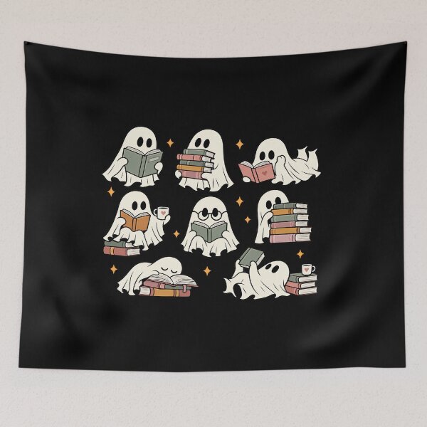 Item preview, Cute Bookish Ghosts Reading Books | Spooky Book Lover Halloween designed and sold by amazsticker.
