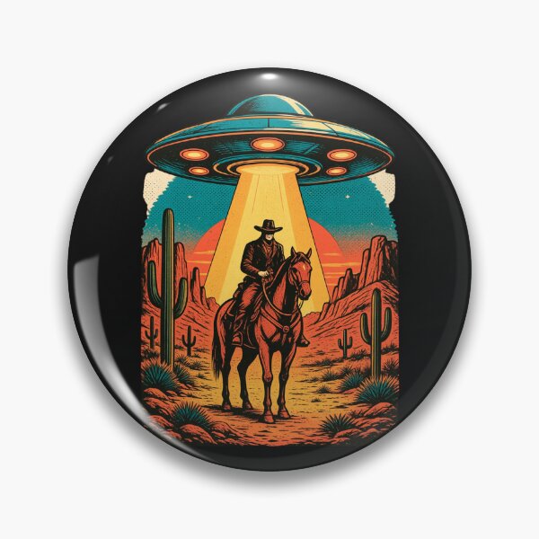 Item preview, UFO  and Cowboy encounter in the desert designed and sold by erozzz.