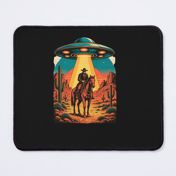Item preview, UFO and Cowboy encounter in the desert designed and sold by erozzz.