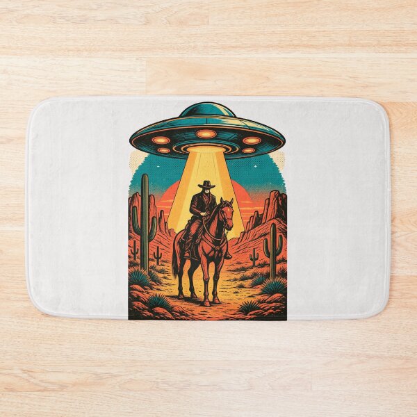 Item preview, UFO  and Cowboy encounter in the desert designed and sold by erozzz.