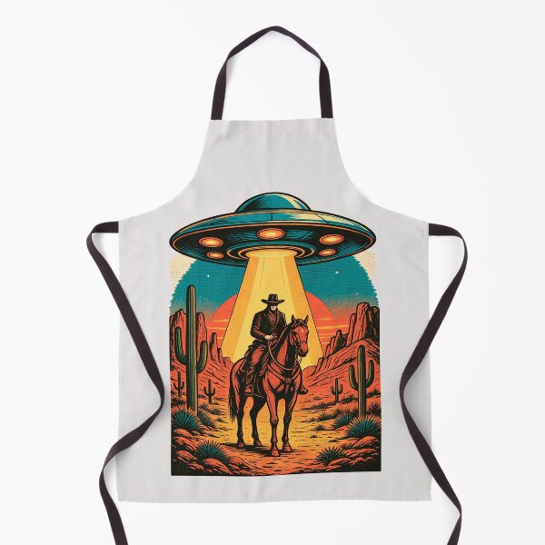 Item preview, UFO  and Cowboy encounter in the desert designed and sold by erozzz.