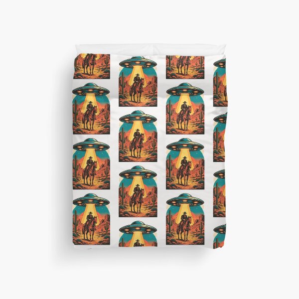 Item preview, UFO  and Cowboy encounter in the desert designed and sold by erozzz.
