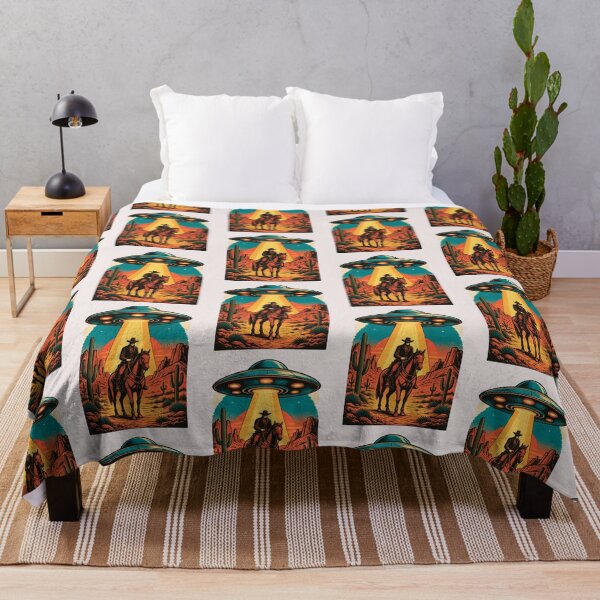 Item preview, UFO  and Cowboy encounter in the desert designed and sold by erozzz.