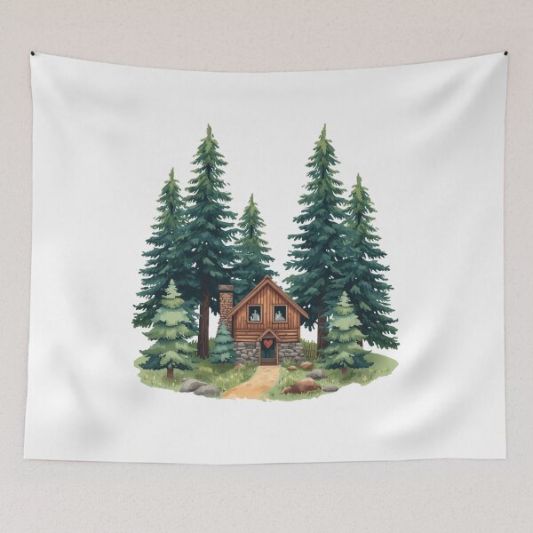Item preview, Cabin Beneath the Pines designed and sold by catcurio.