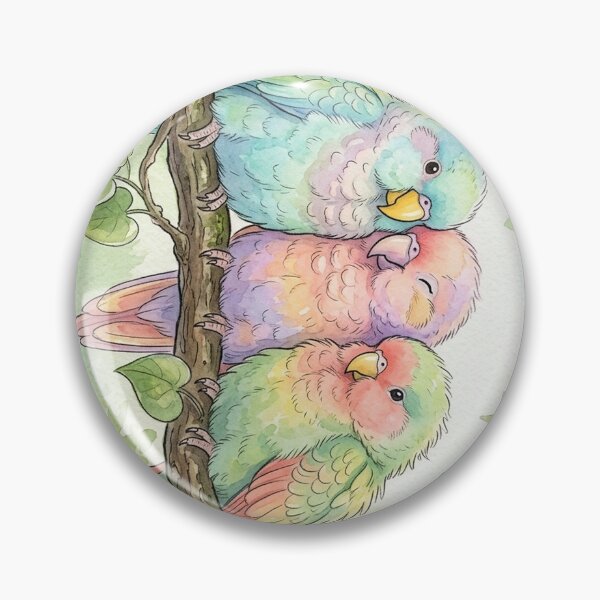 Item preview, Pastel Birds Art Print | Watercolor Bird Illustration designed and sold by sandysuared.