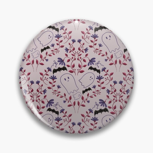 Item preview, Cute ghost Halloween pattern, bats and florals pattern designed and sold by BosskaDesign.