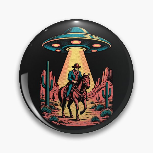Item preview, Sci-Fi  Lovers UFO and Cowboy in the desert designed and sold by erozzz.