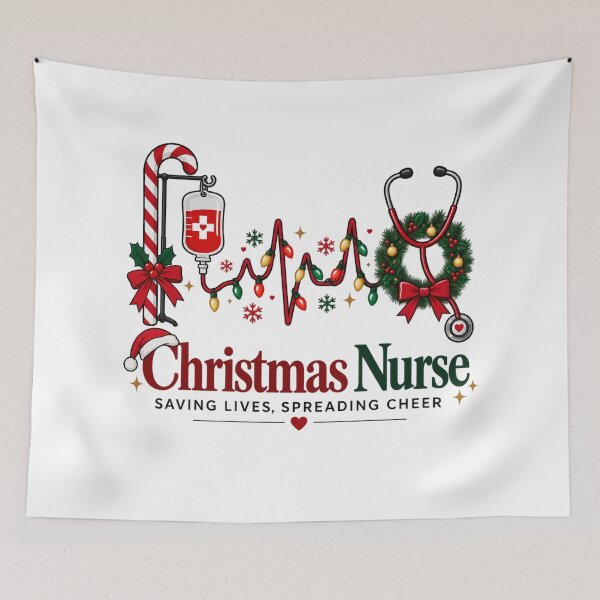 Item preview, Christmas Nurse Saving Lives Spread Cheer designed and sold by CoolContent Factory.