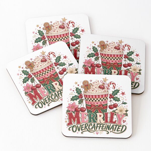 Item preview, Merrily Overcaffeinated Christmas Coffee designed and sold by JoyfullyOffbeat.