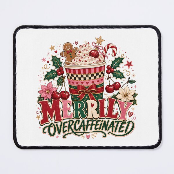 Item preview, Merrily Overcaffeinated Christmas Coffee designed and sold by JoyfullyOffbeat.