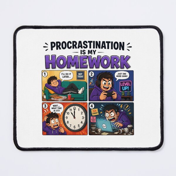 Item preview, Procrastination Is My Homework Funny ADHD Timeline Poster designed and sold by Créative touche .