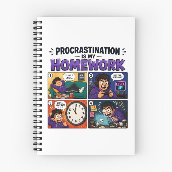 Item preview, Procrastination Is My Homework Funny ADHD Timeline Poster designed and sold by Créative touche .