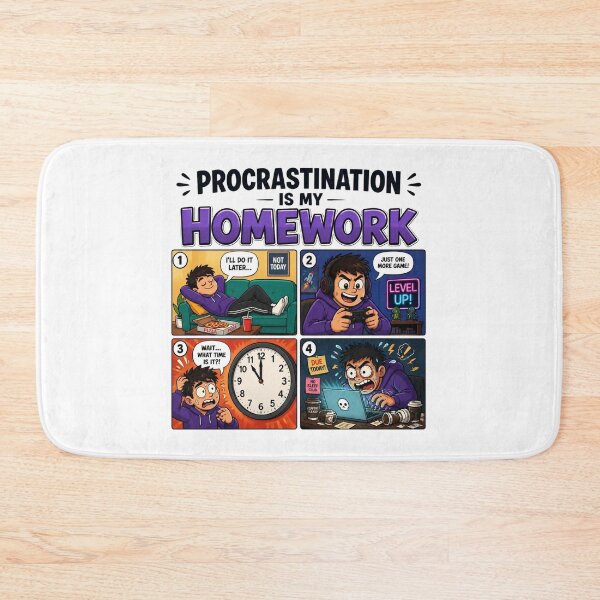 Item preview, Procrastination Is My Homework Funny ADHD Timeline Poster designed and sold by Créative touche .
