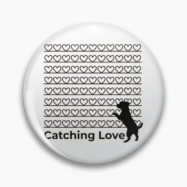 Item preview, Catching Love Cute Dog Silhouette Retro Heart Pattern designed and sold by ANJ Creative Designs.