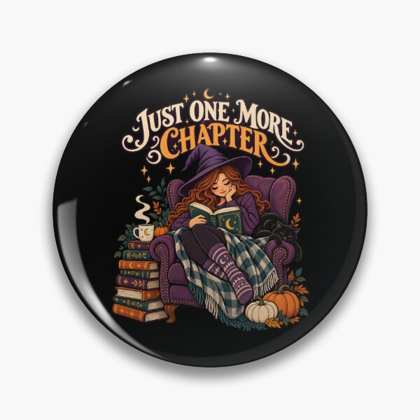 Item preview, JUST ONE MORE CHAPTER - Bookish Witch designed and sold by Good Mood Foundry.