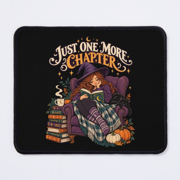 Item preview, JUST ONE MORE CHAPTER - Bookish Witch designed and sold by Good Mood Foundry.