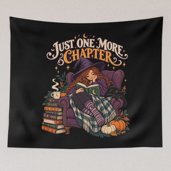 Item preview, JUST ONE MORE CHAPTER - Bookish Witch designed and sold by Good Mood Foundry.
