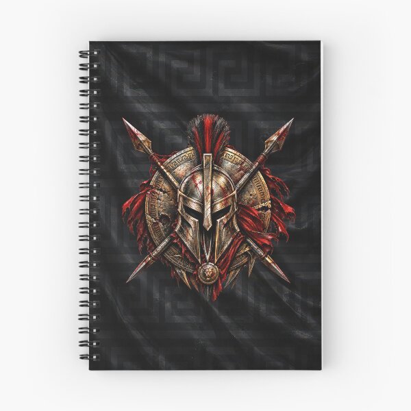 Item preview, Spartan Warrior Helmet & Crossed Spears – Battle Shield Emblem designed and sold by artistwill.