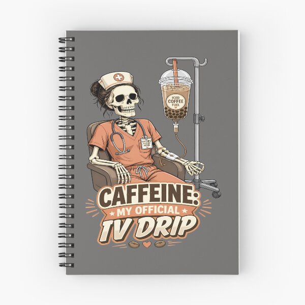 Item preview, Funny Skeleton Nurse Coffee Halloween - Medical Dark Humor  designed and sold by Art-Arcade6.