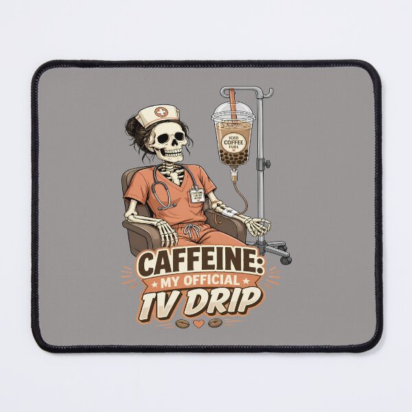 Item preview, Funny Skeleton Nurse Coffee Halloween - Medical Dark Humor designed and sold by Art-Arcade6.