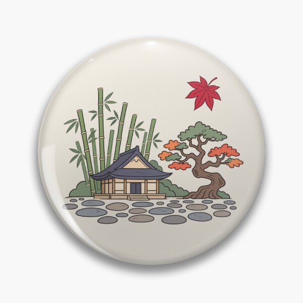 Item preview, Japanese Tea House Garden | Bamboo Zen Maple Art designed and sold by MrDev.