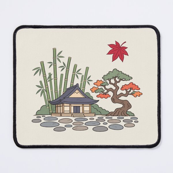 Item preview, Japanese Tea House Garden | Bamboo Zen Maple Art designed and sold by MrDev.