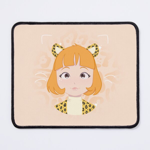 Item preview, Cute Leopard Cat Girl Josie | Pastel Kawaii Animal Character Illustration designed and sold by Hille Stickers.