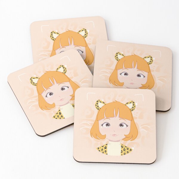 Item preview, Cute Leopard Cat Girl Josie | Pastel Kawaii Animal Character Illustration designed and sold by Hille Stickers.