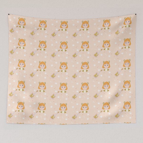 Item preview, Cute Leopard Cat Girl Josie | Pastel Kawaii Animal Character Illustration designed and sold by Hille Stickers.