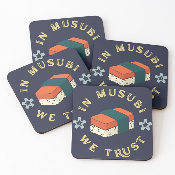 Item preview, Funny Musubi Saying In Musubi We Trust designed and sold by Huhnerdieb Apparel.