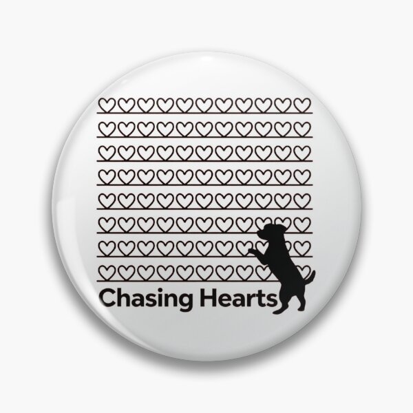 Item preview, Chasing Hearts Retro Dog Silhouette Minimalist Line Art designed and sold by ANJ Creative Designs.