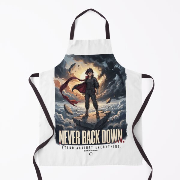 Item preview, Never Back Down | Motivational Anime Streetwear Shirt | Original Hero Design designed and sold by SAJ Design Studio.