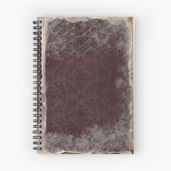 Item preview, Frosted Gothic Damask Burgundy Journal Page designed and sold by PapercutandSuch.