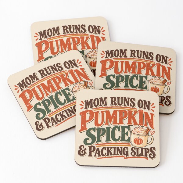 Item preview, Mom Runs on Pumpkin Spice & Packing Slips – Fall Mompreneur designed and sold by dr-Hana.