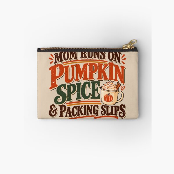 Item preview, Mom Runs on Pumpkin Spice & Packing Slips – Fall Mompreneur designed and sold by dr-Hana.