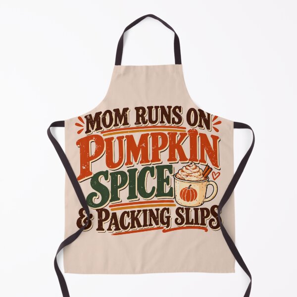 Item preview, Mom Runs on Pumpkin Spice & Packing Slips – Fall Mompreneur designed and sold by dr-Hana.