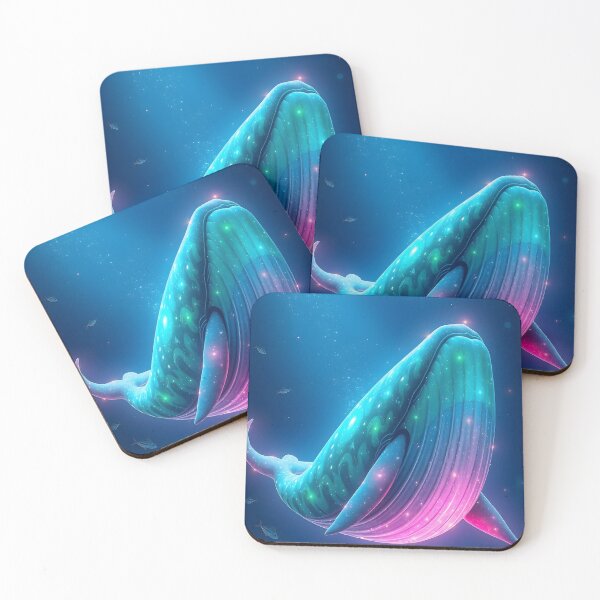 Item preview, Bioluminescent Whale Abstract Ocean designed and sold by CooksCreators.